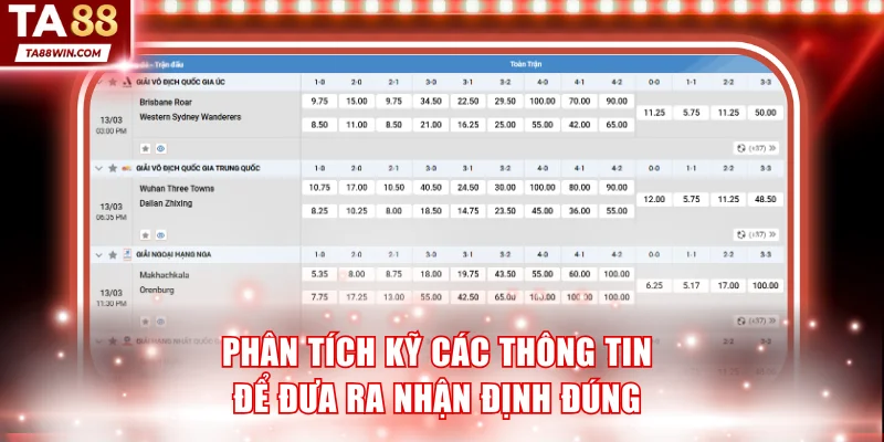 Phân tích kỹ các thông tin để đưa ra nhận định đúng